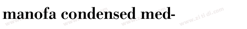 manofa condensed med字体转换